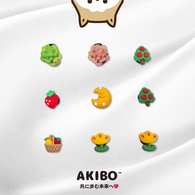 AKIBO田園鮮綠款洞洞鞋扣(九件組)