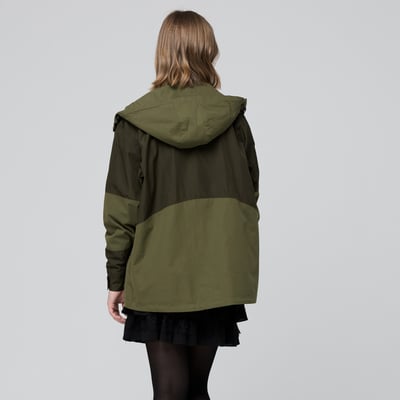 KANGOL袋鼠中性防潑水風衣外套-深綠(男女共款)4