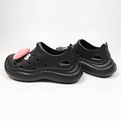 【買1送1】AKIBO帆船洞洞鞋-經典黑(中性款、輕量、耐走、防水) / 內附AKIBO品牌鞋扣1個。現在買再送鞋扣組(不挑款)6