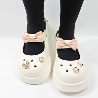 AKIBO珍珠花卉款洞洞鞋扣 (九件組)