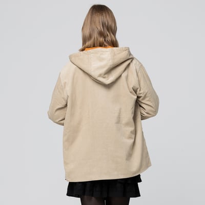 KANGOL袋鼠中性雙面燈芯絨防潑水外套-卡其(男女共款)4