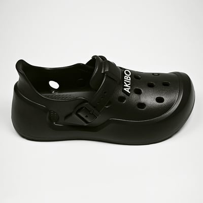 【買1送1】AKIBO全方位機能洞洞鞋-經典黑(中性款、雲朵感、輕量、防水) / 內附AKIBO品牌鞋扣1個。現在買再送鞋扣組(不挑款)11