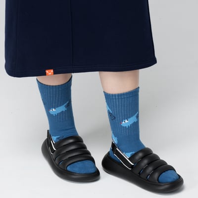 Angelia&Pets兩穿拖鞋-經典黑(女款、雲朵感、輕量、兩穿、防水)4