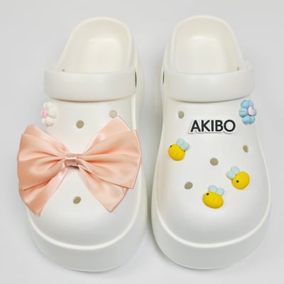 AKIBO蜜蜂蝴蝶款洞洞鞋扣 (六件組)