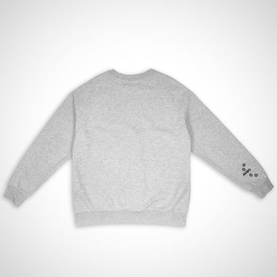 AKIBO日系落肩立體繡大學T-質感灰(男女共款)6