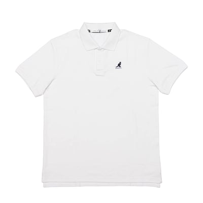 KANGOL袋鼠針織經典POLO衫-白5