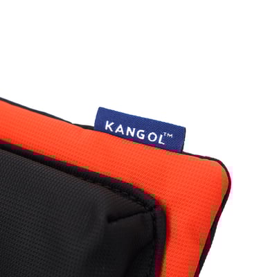 KANGOL袋鼠撞色小側背包-橘9
