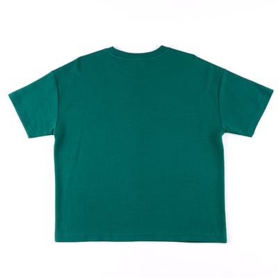 KANGOL女款寬版仿舊短T-綠2