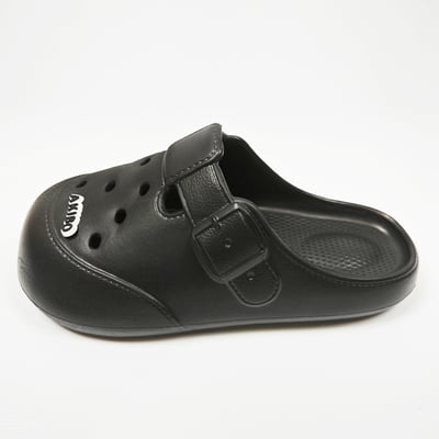 【買1送1】AKIBO布丁洞洞鞋-經典黑(女款、寬楦、雲朵感、輕量、耐走、防水) / 內附AKIBO品牌鞋扣1個。現在買再送鞋扣組(不挑款)13