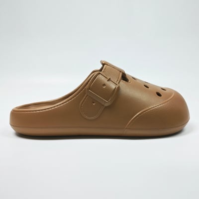 【買1送1】AKIBO布丁洞洞鞋-咖啡(女款、寬楦、雲朵感、輕量、耐走、防水) / 內附AKIBO品牌鞋扣1個。現在買再送鞋扣組(不挑款)17