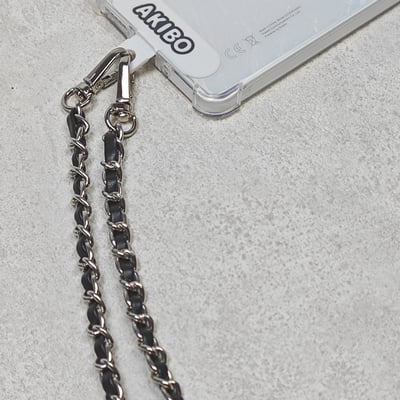 AKIBO魅力鍊條包包手機掛繩-經典黑(女款、金屬) / 內附AKIBO品牌手機掛片1個5