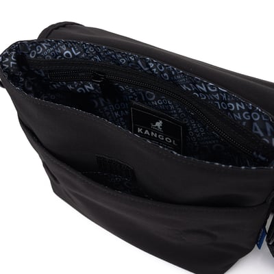 KANGOL袋鼠字母Logo側背包 -黑9