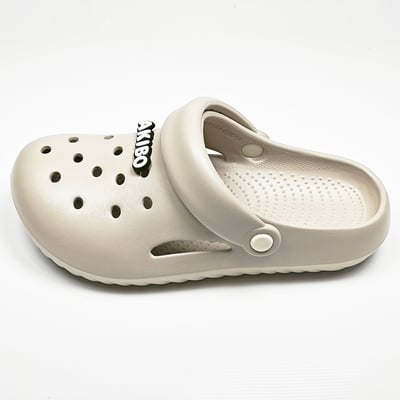 【買1送1】AKIBO泡芙洞洞鞋-質感灰(女款、雲朵感、輕量、兩穿、防水) / 內附AKIBO品牌鞋扣1個。現在買再送鞋扣組(不挑款)16