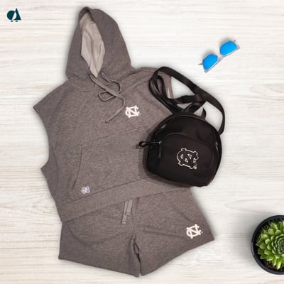 NCAA北卡羅來納大學UNC經典Logo小後背包-黑10