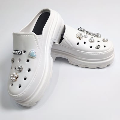 AKIBO珍珠愛心款洞洞鞋扣 (十件組)3