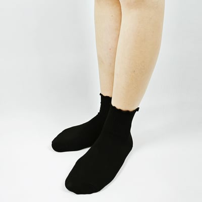 AKIBO氣質捲邊短筒襪(三件組)-女款18