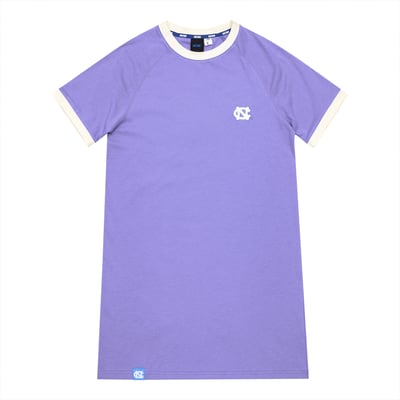 NCAA北卡羅來納大學UNC經典Logo拉克蘭袖洋裝-紫5