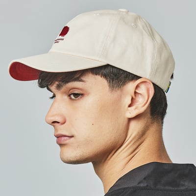 SCANDINAVIAN FOREST北歐小刺蝟水洗刺繡復古經典老帽-奶油白3