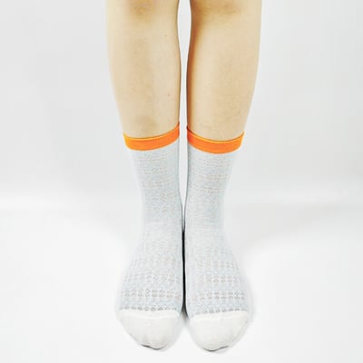 AKIBO繽紛撞色中筒襪(兩件組)-女款