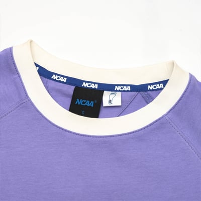 NCAA北卡羅來納大學UNC經典Logo拉克蘭袖洋裝-紫10