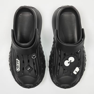 【買1送1】AKIBO戶外機能洞洞鞋-經典黑(中性款、寬楦、雲朵感、輕量、兩穿、防水) / 內附AKIBO品牌鞋扣1個。現在買再送鞋扣組(不挑款)3