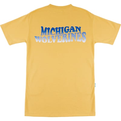 NCAA密西根大學Michigan落肩漸層小發泡洋裝-黃6