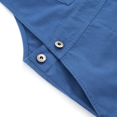 KANGOL袋鼠水洗吊帶短褲-藍4