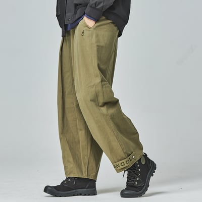 KANGOL袋鼠個性氣球長褲-綠2