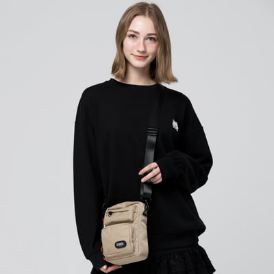 KANGOL袋鼠側背尼龍相機包-卡其(男女共款)3