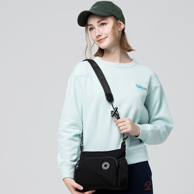 Angelia&Pets輕便斜肩包-黑4