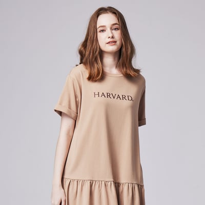 NCAA哈佛大學Harvard經典Logo洋裝-深卡其1