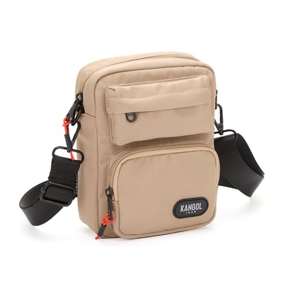 KANGOL袋鼠側背尼龍相機包-卡其(男女共款)6