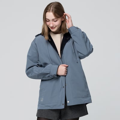 KANGOL袋鼠中性雙面燈芯絨防潑水外套-深藍(男女共款)6