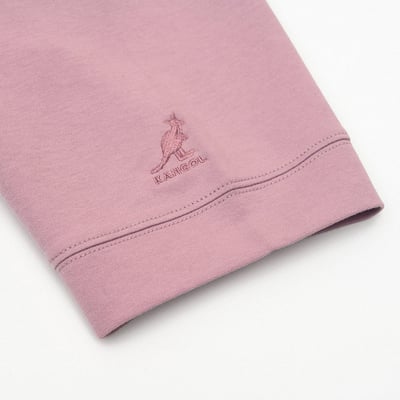 KANGOL袋鼠落肩寬版羅纹短T-粉8