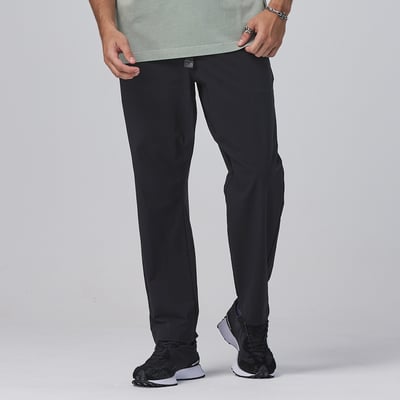 KANGOL袋鼠涼感高彈休閒長褲-黑4