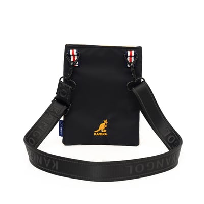 KANGOL袋鼠撞色小側背包-黃6