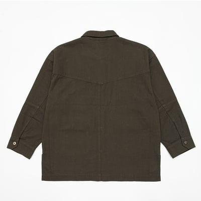 KANGOL袋鼠復古口袋襯衫外套-鐵灰8