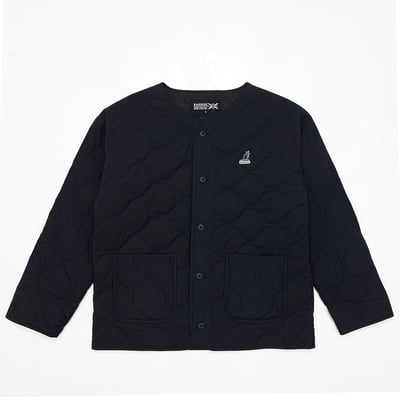 KANGOL袋鼠水波紋鋪棉外套-深藍7