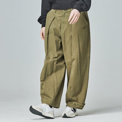 KANGOL袋鼠個性氣球長褲-綠1