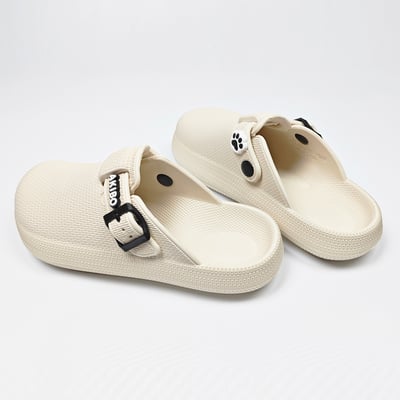 【買1送1】AKIBO潮流耐走勃肯鞋-牛奶白(中性款、輕量、耐走、防水) / 內附AKIBO品牌鞋扣1個。現在買再送鞋扣組(不挑款)4