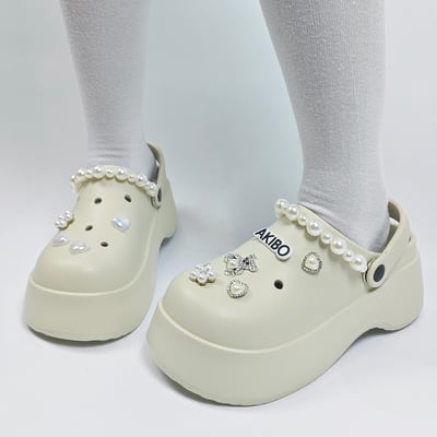 AKIBO花心珍珠款洞洞鞋扣 (十件組)