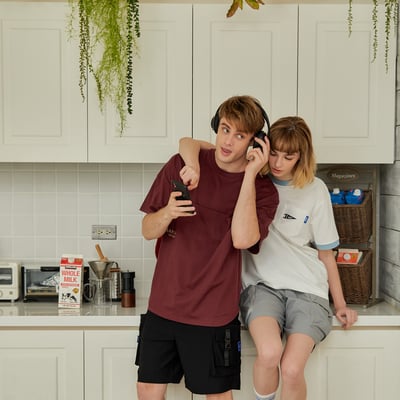 NCAA寬版立體袋短褲-黑6