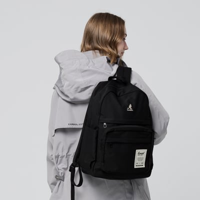 KANGOL袋鼠基本後背包-黑(男女共款)3