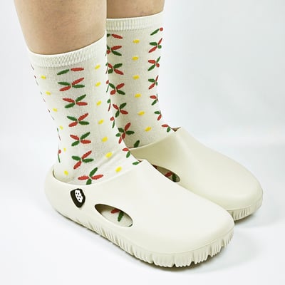 【買1送1】AKIBO巧巴達勃肯鞋-牛奶白(中性款、雲朵感、輕量、耐走、防水) / 內附AKIBO品牌鞋扣1個。現在買再送鞋扣組(不挑款)7