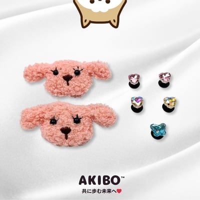 AKIBO粉紅貴賓款洞洞鞋扣(七件組)1