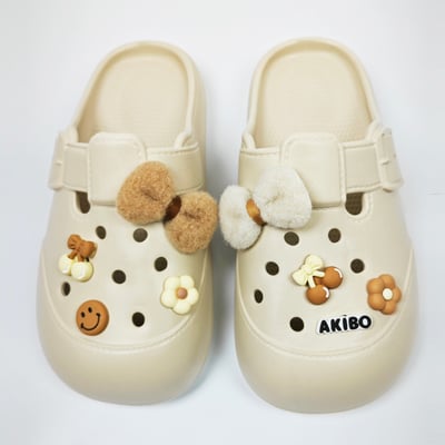 AKIBO微笑幸福款洞洞鞋扣 (七件組)