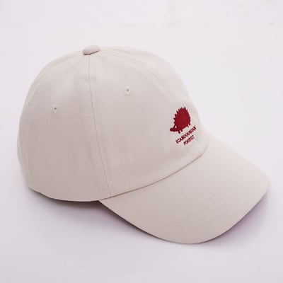 SCANDINAVIAN FOREST北歐小刺蝟水洗刺繡復古經典老帽-奶油白6