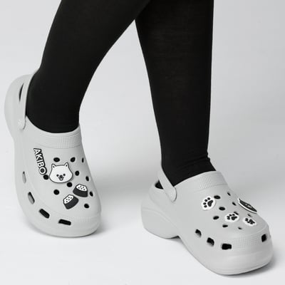 【買1送1】AKIBO厚底洞洞鞋-質感灰(女款、6公分厚底增高、寬楦、輕量、兩穿、防水) / 內附AKIBO品牌鞋扣1個。現在買再送鞋扣組(不挑款)15