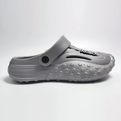 【買1送1】AKIBO戶外機能洞洞鞋-質感灰(中性款、寬楦、雲朵感、輕量、兩穿、防水) / 內附AKIBO品牌鞋扣1個。現在買再送鞋扣組(不挑款)16