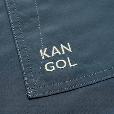 KANGOL袋鼠中性雙面燈芯絨防潑水外套-深藍(男女共款)16